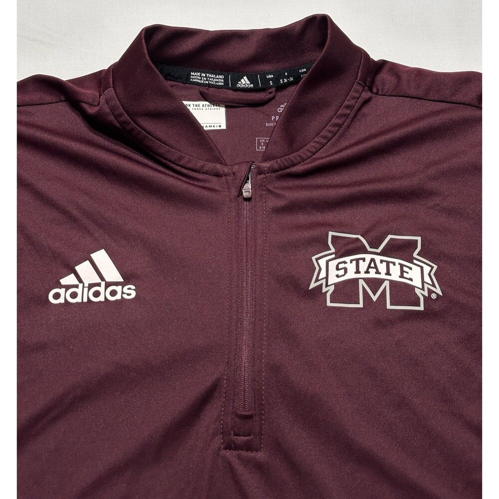 Mississippi State Bulldogs Adidas Womens Small Sideline 1/4 Zip Shirt Pullover - Picture 2 of 11